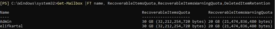 GHet Mailbox Powershell